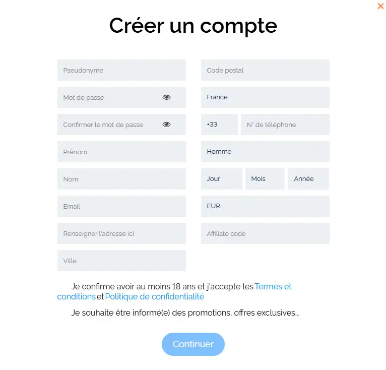 Proceso de registro LEÓN CASINO